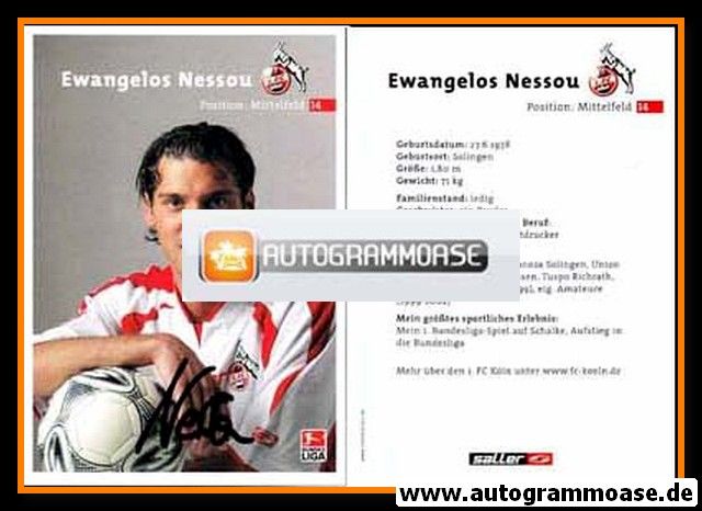 Autogramm Fussball | 1. FC Köln | 2003 | Ewangelos NESSOU