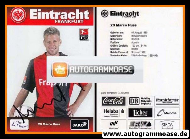 Autogramm Fussball | Eintracht Frankfurt | 2008 | Marco RUSS