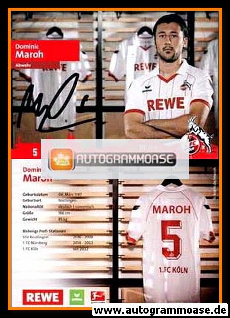 Autogramm Fussball | 1. FC Köln | 2012 | Dominic MAROH