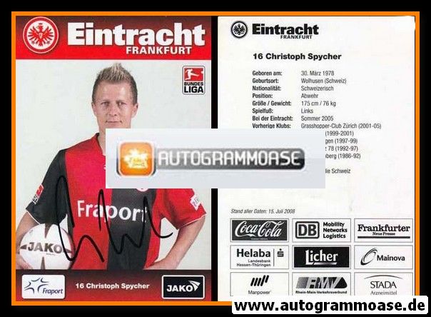 Autogramm Fussball | Eintracht Frankfurt | 2008 | Christoph SPYCHER