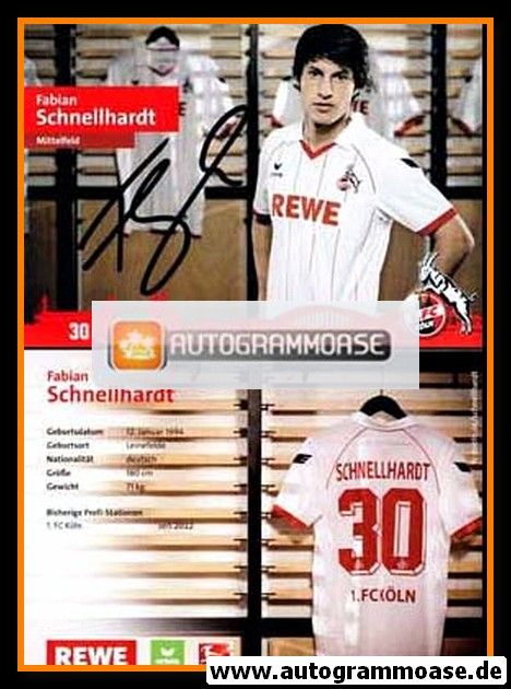 Autogramm Fussball | 1. FC Köln | 2012 | Fabian SCHNELLHARDT