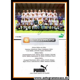 Mannschaftskarte Fussball | 1. FC Köln | 1987 Puma + AG Illgner