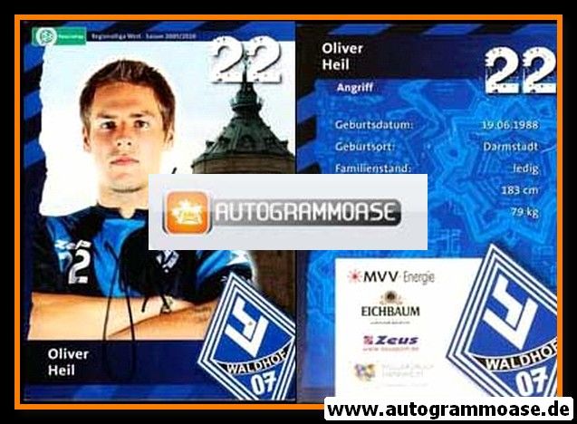 Autogramm Fussball | SV Waldhof Mannheim | 2009 | Oliver HEIL