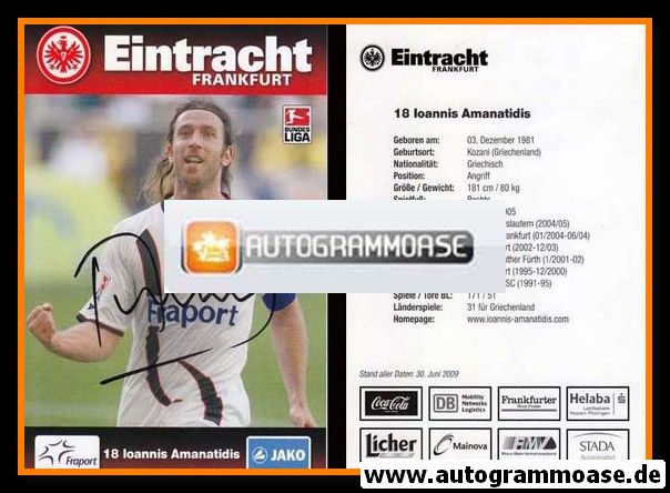 Autogramm Fussball | Eintracht Frankfurt | 2009 | Ioannis AMANATIDIS