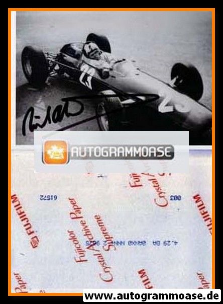 Autogramm Formel 1 | Richard ATTWOOD | 1965 Foto (Rennszene GP Belgien Lotus-BRM SW)
