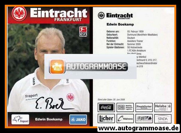 Autogramm Fussball | Eintracht Frankfurt | 2009 | Edwin BOEKAMP