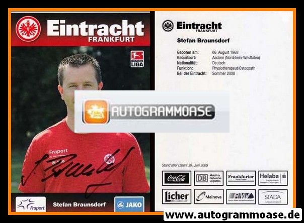Autogramm Fussball | Eintracht Frankfurt | 2009 | Stefan BRAUNSDORF