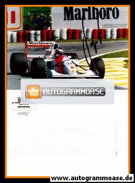 Autogramm Formel 1 | Gerhard BERGER | 1990er Foto (Rennszene GP Brasilien McLaren) 1