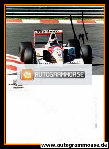 Autogramm Formel 1 | Gerhard BERGER | 1990er Foto (Rennszene GP Brasilien McLaren) 2