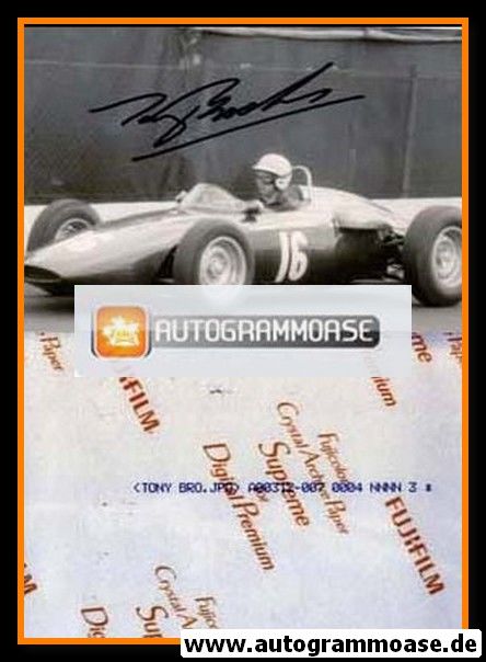 Autogramm Formel 1 | Tony BROOKS | 1961 Foto (Rennszene GP Nürburgring BRM Cooper SW) 1