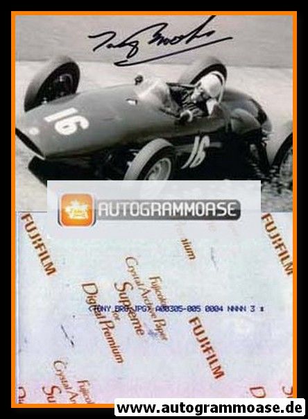 Autogramm Formel 1 | Tony BROOKS | 1961 Foto (Rennszene GP Nürburgring BRM Cooper SW) 2
