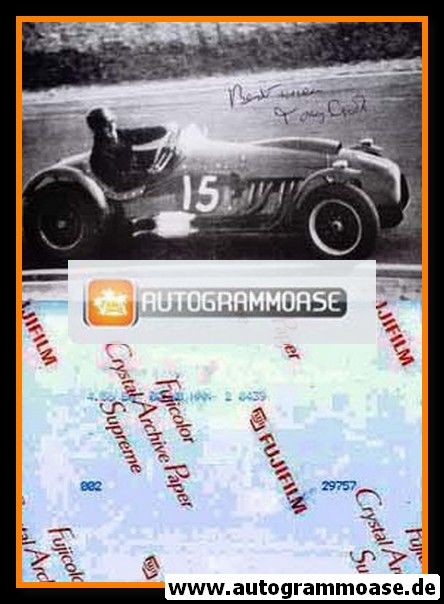 Autogramm Formel 1 | Tony CROOK | 1953 Foto (Rennszene GP Silverstone Cooper-Bristol SW)