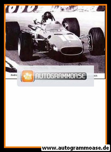 Autogramm Formel 1 | Andrea DE ADAMICH | 1968 Foto (Rennszene Race Of Champions Ferrari SW)