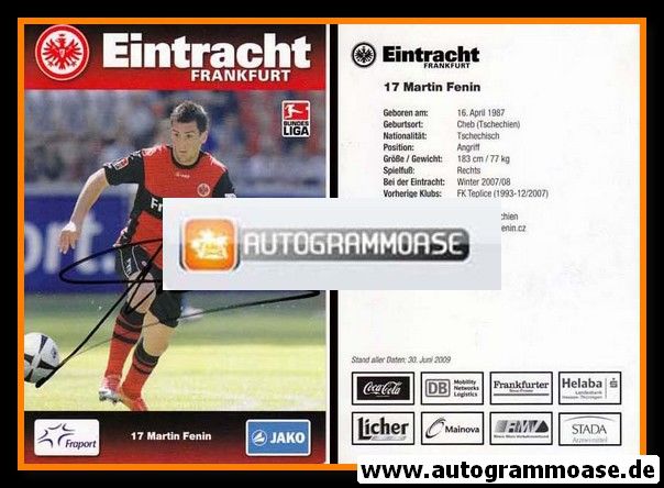 Autogramm Fussball | Eintracht Frankfurt | 2009 | Martin FENIN