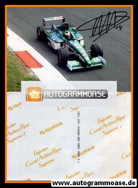 Autogramm Formel 1 | Pedro DE LA ROSA | 2001 Foto (Rennszene GP USA Jaguar)