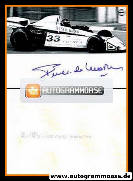 Autogramm Formel 1 | Emilio DE VILLOTA | 1976 Foto (Rennszene Brabham SW)