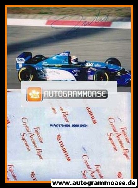 Autogramm Formel 1 | Jean-Denis DELETRAZ | 1995 Foto (Rennszene McLaren)