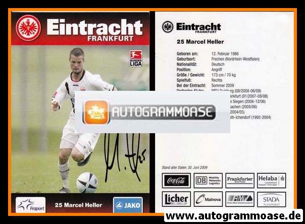 Autogramm Fussball | Eintracht Frankfurt | 2009 | Marcel HELLER