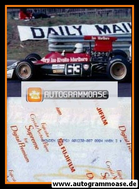 Autogramm Formel 1 | Howden GANLEY | 1973 Foto (Rennszene ROC Brands-Hatch)