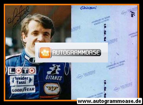 Autogramm Formel 1 | Piercarlo GHINZANI | 1980er Foto (Portrait Color)