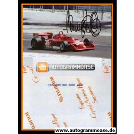 Autogramm Formel 1 | Bruno GIACOMELLI | 1980er Foto (Rennszene GP Frankreich Alfa Romeo)