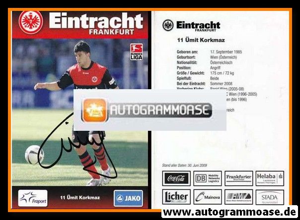 Autogramm Fussball | Eintracht Frankfurt | 2009 | Ümit KORKMAZ