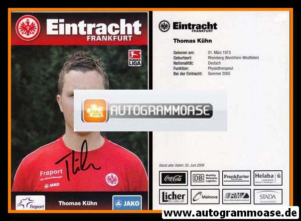 Autogramm Fussball | Eintracht Frankfurt | 2009 | Thomas KÜHN
