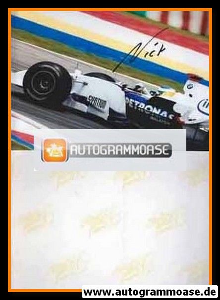 Autogramm Formel 1 | Nick HEIDFELD | 2007 Foto (Rennszene GP Frankreich BMW-Sauber)