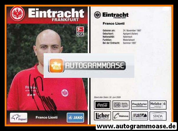 Autogramm Fussball | Eintracht Frankfurt | 2009 | Franco LIONTI
