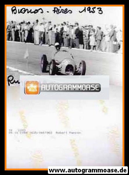 Autogramm Formel 1 | Robert MANZON | 1953 Foto (Rennszene Buenos Aires Gordini SW)