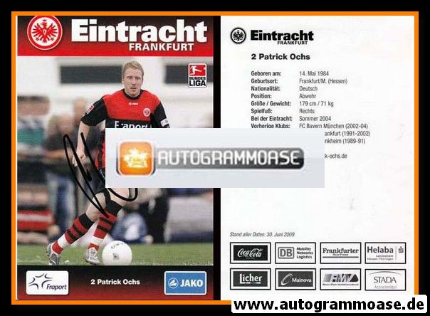 Autogramm Fussball | Eintracht Frankfurt | 2009 | Patrick OCHS