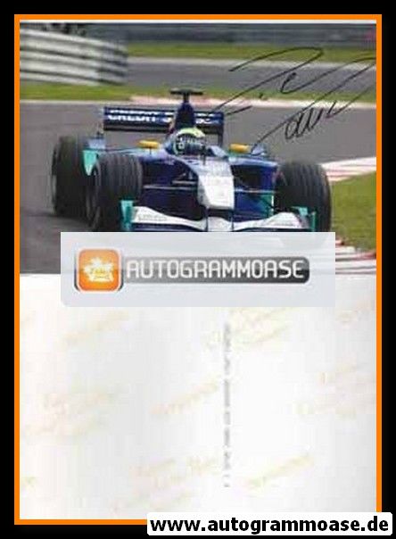 Autogramm Formel 1 | Felipe MASSA | 2002 Foto (Rennszene GP Belgien Sauber)