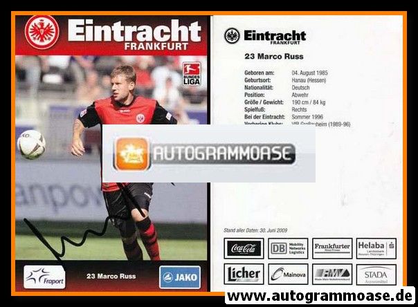 Autogramm Fussball | Eintracht Frankfurt | 2009 | Marco RUSS