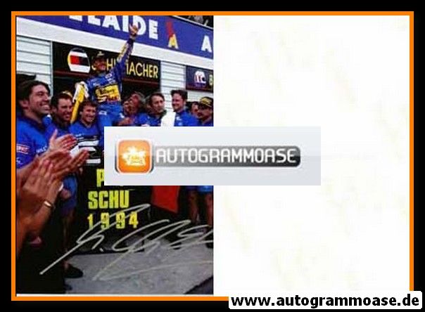 Autogramm Formel 1 | Michael SCHUMACHER | 1994 Foto (Teamfeier WM-Titel GP Australien)