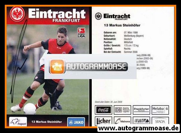 Autogramm Fussball | Eintracht Frankfurt | 2009 | Markus STEINHÖFER