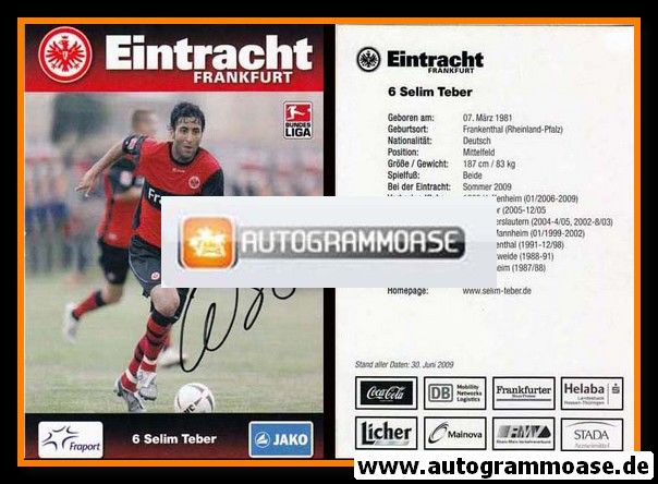 Autogramm Fussball | Eintracht Frankfurt | 2009 | Selim TEBER