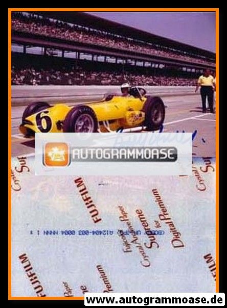 Autogramm Formel 1 | Bobby UNSER | 1960er Foto (Startszene Indy Car)