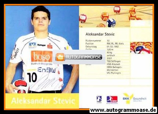 Autogramm Handball | HBW Balingen-Weilstetten | 2007 | Aleksandar STEVIC