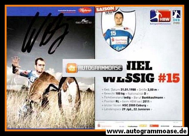Autogramm Handball | HBW Balingen-Weilstetten | 2012 | Daniel WESSIG