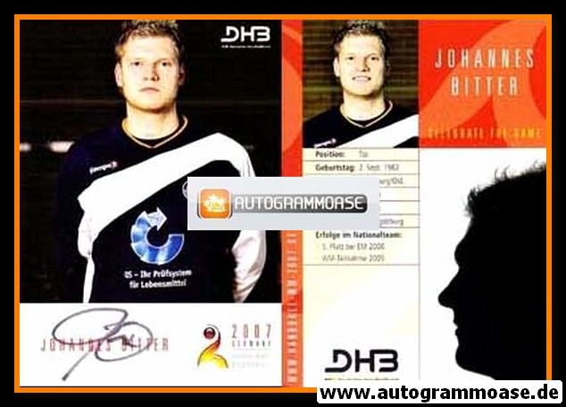 Autogramm Handball | DHB Deutschland | 2007 | Johannes BITTER