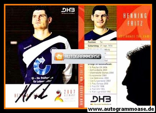 Autogramm Handball | DHB Deutschland | 2007 | Henning FRITZ