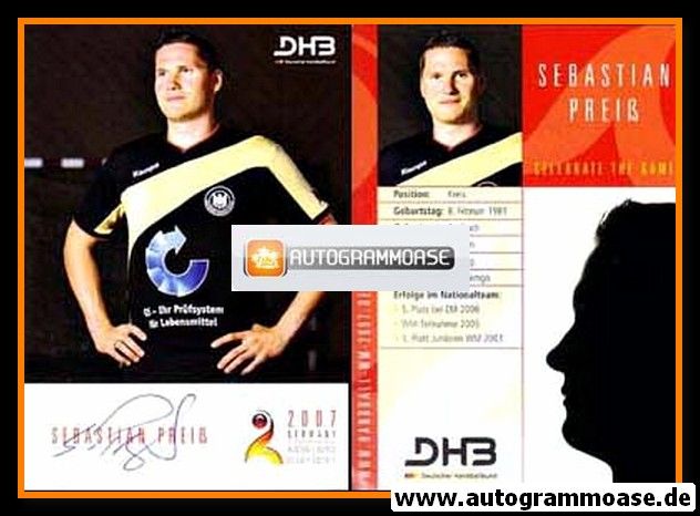 Autogramm Handball | DHB Deutschland | 2007 | Sebastian PREISS
