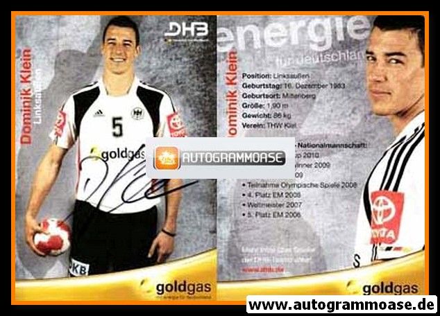 Autogramm Handball | DHB Deutschland | 2010 | Dominik KLEIN