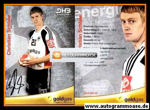 Autogramm Handball | DHB Deutschland | 2010 | Christian SCHÖNE