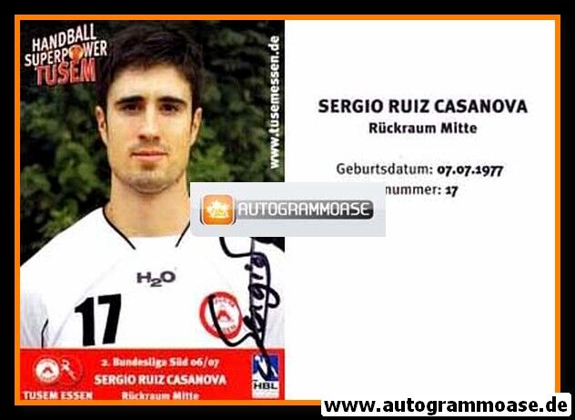 Autogramm Handball | TUSEM Essen | 2006 | Sergio Ruiz CASANOVA