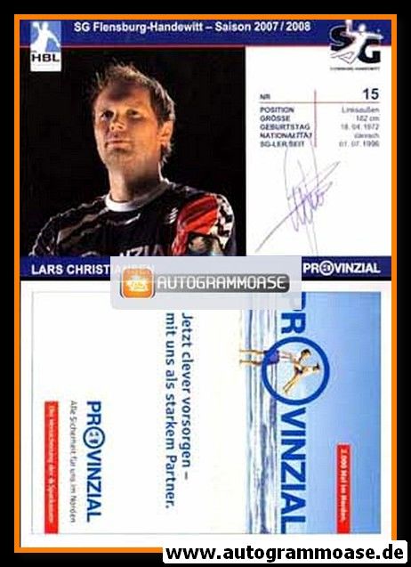 Autogramm Handball | SG Flensburg-Handewitt | 2007 | Lars CHRISTIANSEN