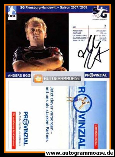 Autogramm Handball | SG Flensburg-Handewitt | 2007 | Anders EGGERT