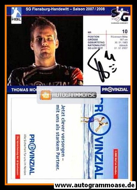 Autogramm Handball | SG Flensburg-Handewitt | 2007 | Thomas MOGENSEN