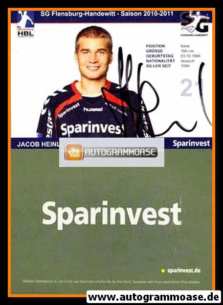 Autogramm Handball | SG Flensburg-Handewitt | 2010 | Jacob HEINL