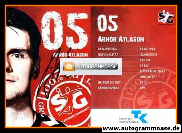 Autogramm Handball | SG Flensburg-Handewitt | 2012 | Arnor ATLASON